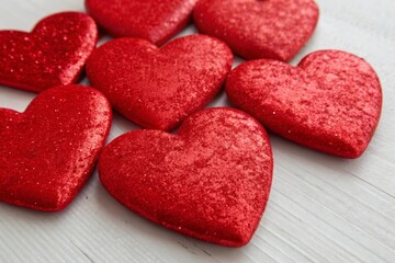 Obraz premium heart shaped cookies