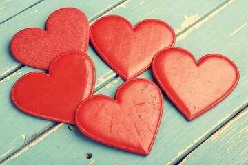 Obraz premium heart on wooden background