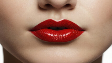 Obraz premium Red lipstick mark kiss isolated on transparent white background, png Lipstick kiss mark