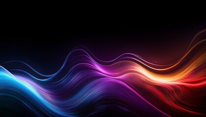 dark glow backgound with color waves