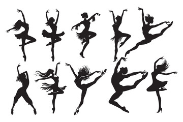 Fototapeta premium Dancer Silhouette vector illustration, Dancer Silhouette 