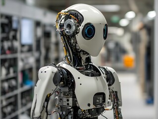 Fototapeta premium Robots used in industry for complex manufacturing