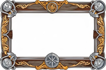"Viking Banner with Norse Warrior Head and Rough Texture"