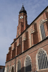 Straubing, Germany - October 12, 2024 - the Church of St. James and St. Tiburtius