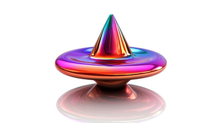 Fototapeta premium 3D spinning top on transparent background