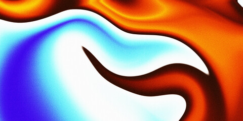 Abstract Noisy Orange Blue Colored Grainy Gradient Background Blurry Noise Trendy Grain Backgrounds For Banner, Poster, Wallpaper, Backdrop, Presentation