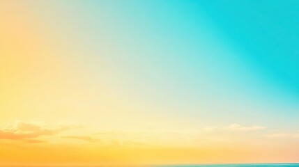 Fototapeta premium Gradient from sky blue to honey yellow, adding a sunny, cheerful look perfect for beach vacation websites.