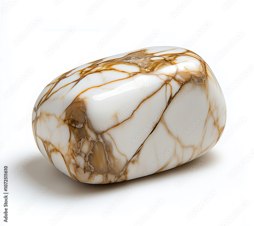 Poster elegant polished marble stone with intricate patterns on a soft white backdrop