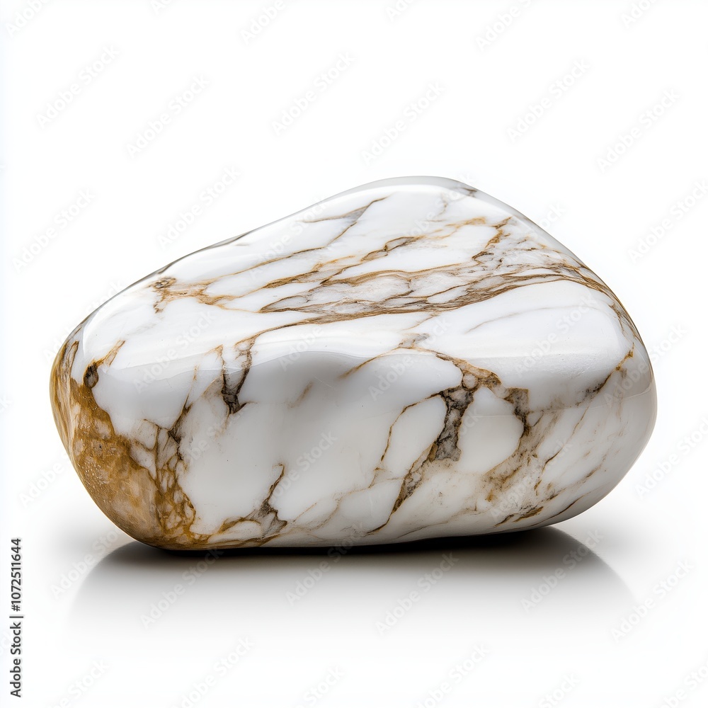 Poster elegant polished marble stone with intricate patterns on a soft white backdrop