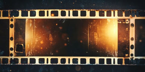 Old Filmstrip with Light Leaks and Dust