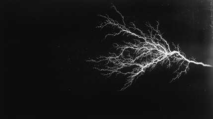Dynamic Lightning Bolt on Dark Background Captured Perfectly