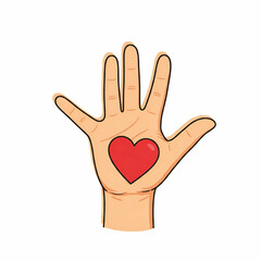 Obraz premium hand with heart