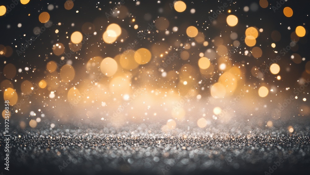 Aufkleber elegant bokeh background with soft sparkling white and beige gradient