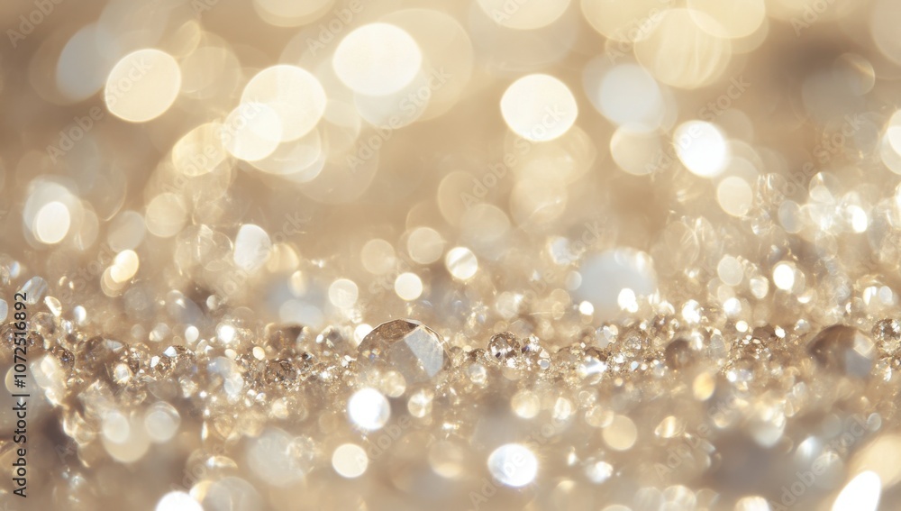 Poster elegant bokeh background with soft sparkling white and beige gradient
