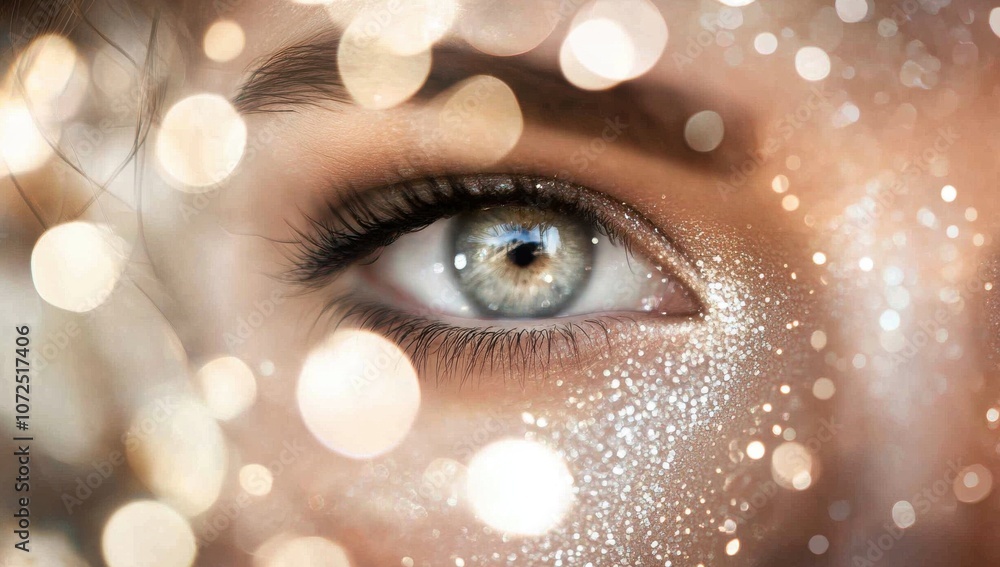 Aufkleber elegant bokeh background with soft sparkling white and beige gradient
