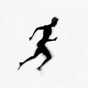 recommend clip art: Minimalist silhouette of a running person