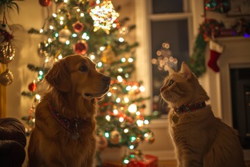 Dogs Cats Christmas Tree Holiday Pets Decorations