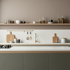 Kitchen table. Kitchen background