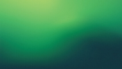 Fototapeta premium Abstract green grainy gradient background with wave, grainy texture, blank multicolored design. Vector illustration