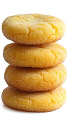 Food, Cream Cookies, Photo Realistic, White Background, Wallpaper, Cover and Screen for Smartphone, PC, Laptop, 9:16 and 16:9 Format