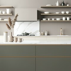 Kitchen table. Kitchen background