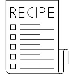 Recipe single vector icon