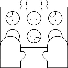 Bake single vector icon