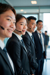 Fototapeta premium Servicio de atención al cliente de una empresa china.