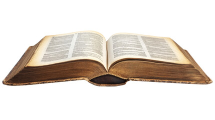 Fototapeta premium open old book on transparent background