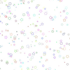 stars scattered on a transparent background - a set of neon textures with different geometric shapes