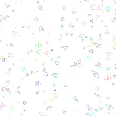 triangles scattered on a transparent background - a set of neon textures with different geometric shapes