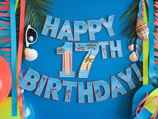 Blue and Bold 17th Birthday Celebration