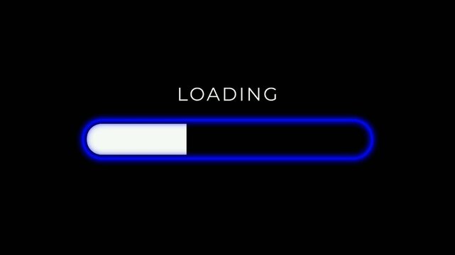 futuristic loading progress blue color progess with alpha channel background
