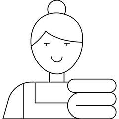 Maid single vector icon