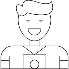 Photographer single vector icon