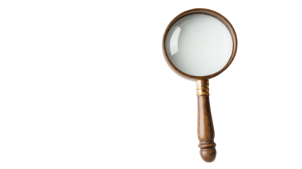 magnifying glass on a transparent background