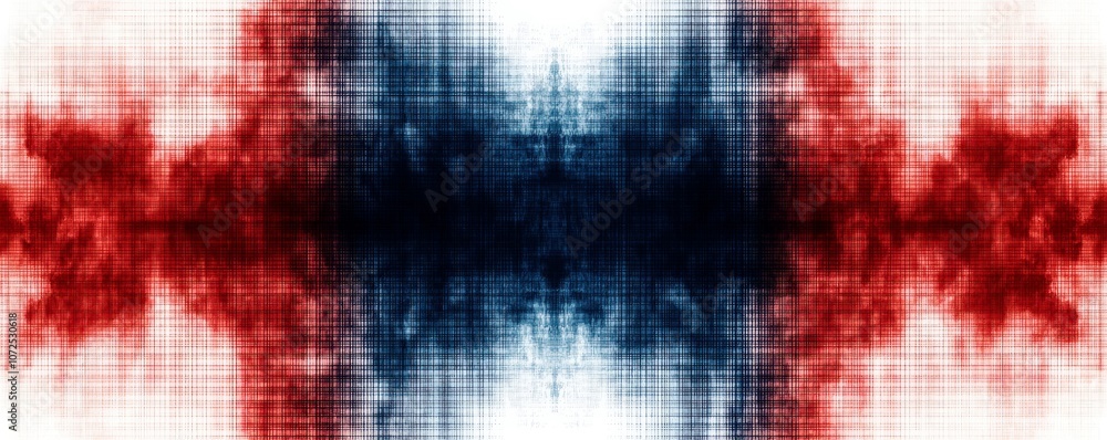 Poster abstract colorful background featuring red and blue hues with a smooth blend and distorted texture s