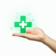 hand holding a cross