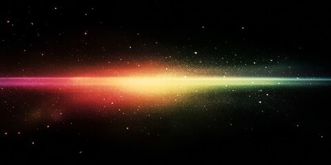 A Rainbow Light Beam in a Glittering Galaxy