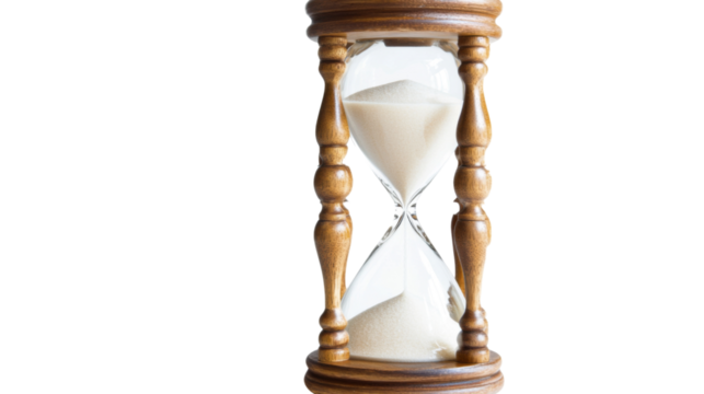 hourglass on transparent background