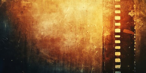 Obraz premium Grunge Texture with Filmstrip Edge and Sunburst