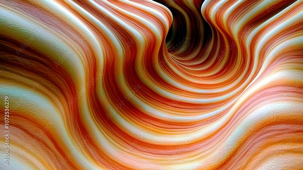 Poster abstract colorful wave patterns in warm tones creating a serene and inviting environment for modern 