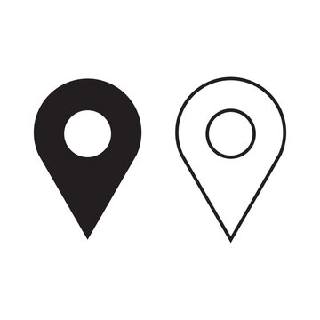 recommend clip art: Map marker icon silhouette vector. Location symbol. Map Marker sign.