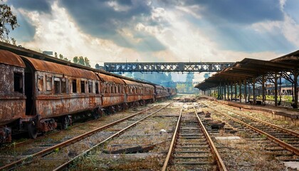 Fototapeta premium train on the railway