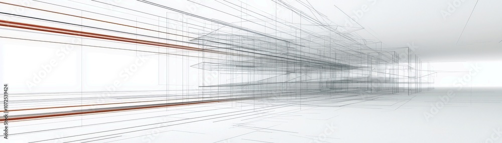 Poster abstract perspective of dynamic linear structures in a minimalist space capturing motion and depth t