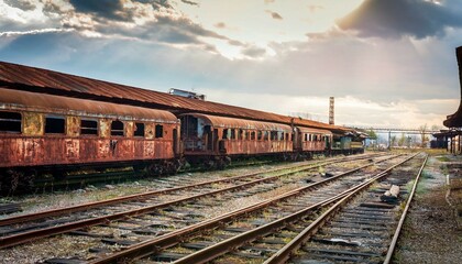 Fototapeta premium train in the countryside