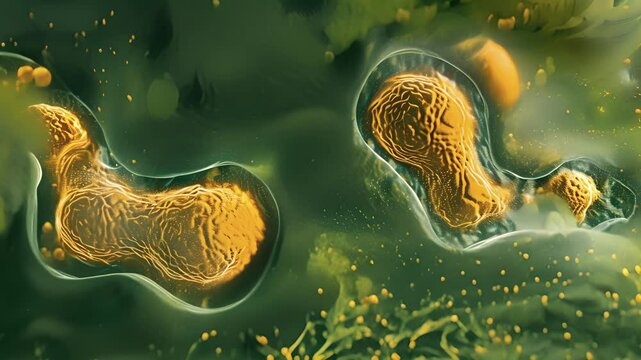Highresolution AFM image of two cells connected by desmosomes providing insights into their mechanical strength and adhesion properties.