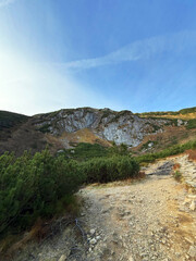 Trail to Giewont Mountain, Tatra Mountains, Poland, popular for its scenic views and iconic peak