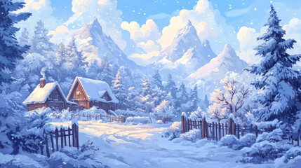 Fototapeta premium landscape in the mountains