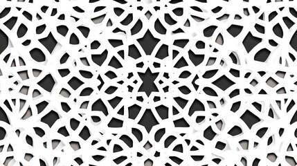 Obraz premium Seamless geometric pattern in authentic Arabian style vector illustration